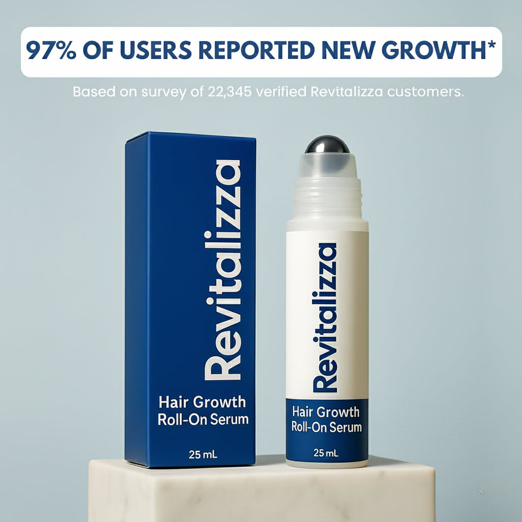 REVITALIZZA® Serum Roll-On — Regrow Every Inch — Real, Visible Hair Growth Across Your Scalp in Just 12 Weeks